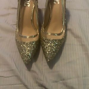 Heels gold tone  never used perfect for the holidays